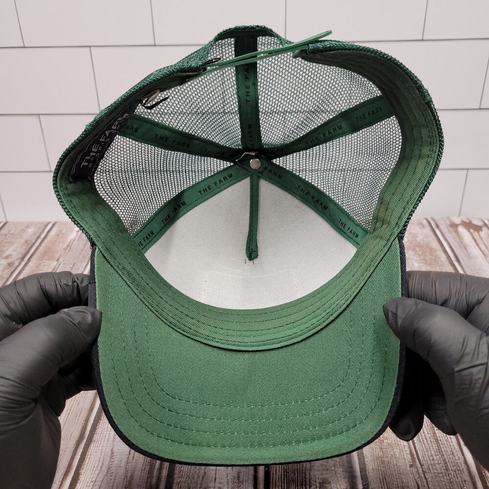 Goorin Bros The Farm OG Turtle Trucker Hat Green Black Snapback Mesh Cap - Picture 6 of 8